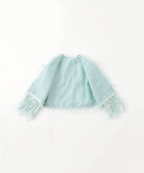 LOVELESS（ラブレス）の「フェザージャカードブルゾン（ブルゾン・レディース・ライトグリーン/オフホワイト・36）」の18枚目の写真