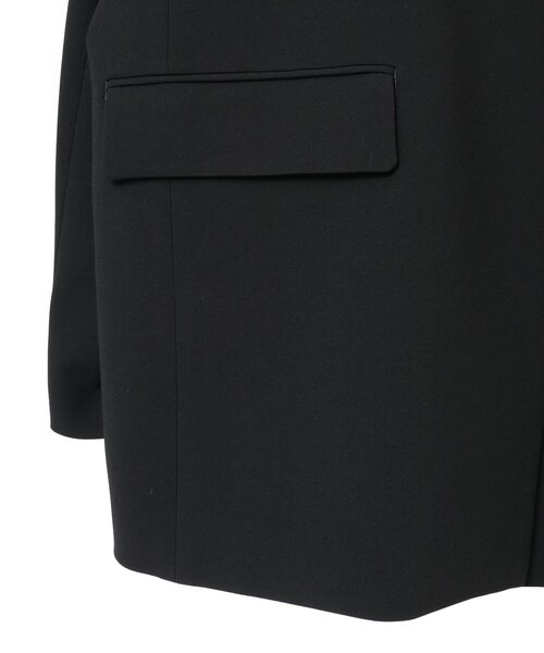 セール】【定番】ダブルクロスノーカラージャケット（ノーカラー