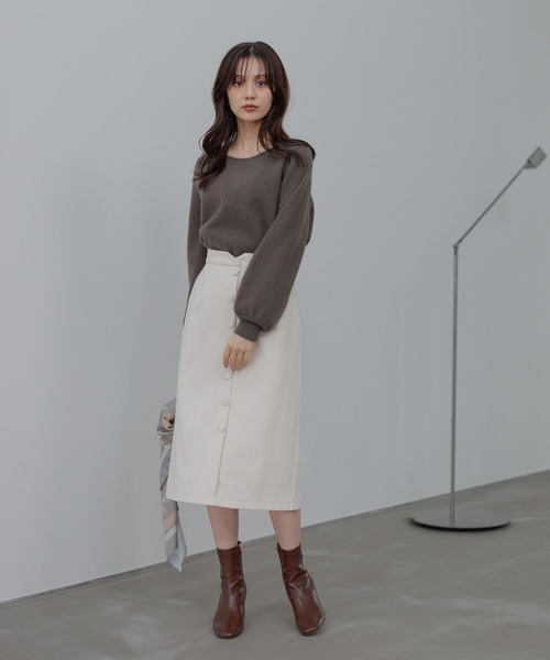 Andemiu（アンデミュウ）の「【洗える】CNラクーンコンボートネックニット491269（ニット/セーター・レディース・ブラウン/ピンク/ベージュ/ブルー/ラベンダー・FREE）」の10枚目の写真