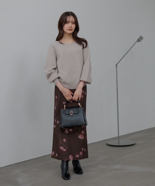 Andemiu（アンデミュウ）の「【洗える】CNラクーンコンボートネックニット491269（ニット/セーター・レディース・ブラウン/ピンク/ベージュ/ブルー/ラベンダー・FREE）」の16枚目の写真