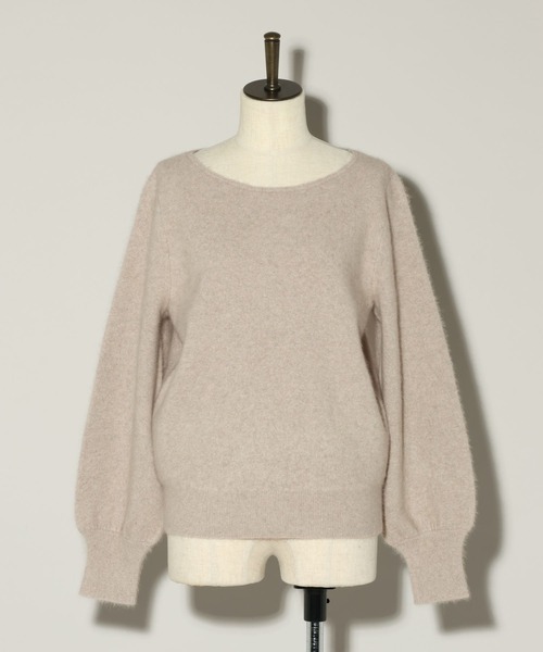 Andemiu（アンデミュウ）の「【洗える】CNラクーンコンボートネックニット491269（ニット/セーター・レディース・ブラウン/ピンク/ベージュ/ブルー/ラベンダー・FREE）」の18枚目の写真