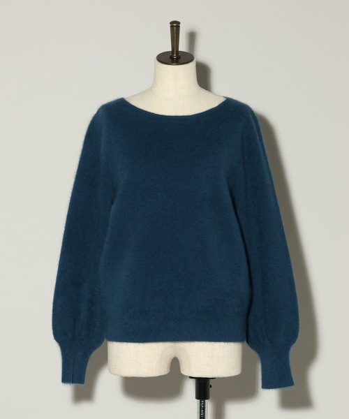 Andemiu（アンデミュウ）の「【洗える】CNラクーンコンボートネックニット491269（ニット/セーター・レディース・ブラウン/ピンク/ベージュ/ブルー/ラベンダー・FREE）」の20枚目の写真