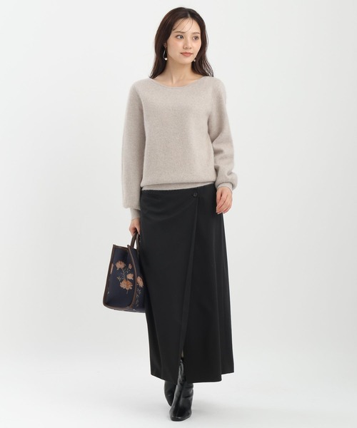 Andemiu（アンデミュウ）の「【洗える】CNラクーンコンボートネックニット491269（ニット/セーター・レディース・ブラウン/ピンク/ベージュ/ブルー/ラベンダー・FREE）」の22枚目の写真