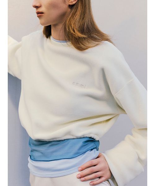 UNDERSON UNDERSON(アンダーソン アンダーソン)の「シアーカットソー×キャミSET(Tシャツ/カットソー・レディース・ブラック/ブルー・F)」の4枚目の写真