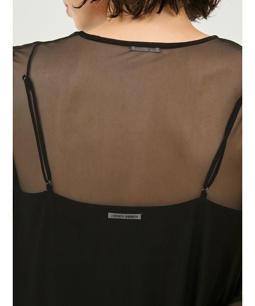 UNDERSON UNDERSON(アンダーソン アンダーソン)の「シアーカットソー×キャミSET(Tシャツ/カットソー・レディース・ブラック/ブルー・F)」の10枚目の写真