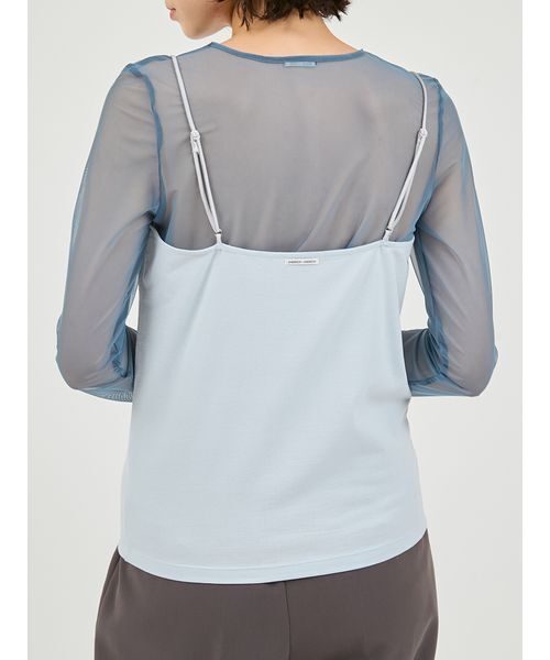 UNDERSON UNDERSON(アンダーソン アンダーソン)の「シアーカットソー×キャミSET(Tシャツ/カットソー・レディース・ブラック/ブルー・F)」の13枚目の写真