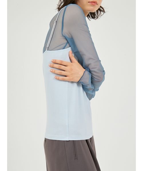 UNDERSON UNDERSON(アンダーソン アンダーソン)の「シアーカットソー×キャミSET(Tシャツ/カットソー・レディース・ブラック/ブルー・F)」の16枚目の写真