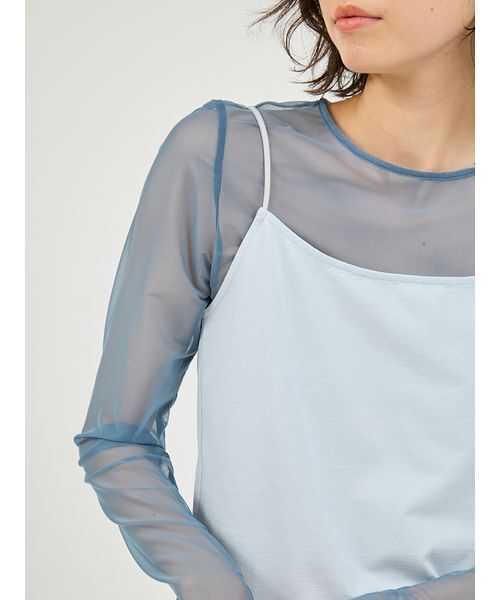 UNDERSON UNDERSON(アンダーソン アンダーソン)の「シアーカットソー×キャミSET(Tシャツ/カットソー・レディース・ブラック/ブルー・F)」の17枚目の写真