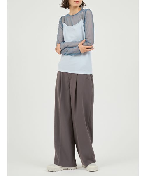 UNDERSON UNDERSON(アンダーソン アンダーソン)の「シアーカットソー×キャミSET(Tシャツ/カットソー・レディース・ブラック/ブルー・F)」の20枚目の写真