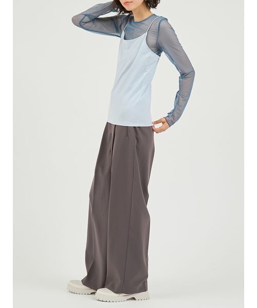 UNDERSON UNDERSON(アンダーソン アンダーソン)の「シアーカットソー×キャミSET(Tシャツ/カットソー・レディース・ブラック/ブルー・F)」の22枚目の写真