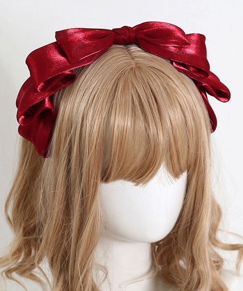 Mayree(メイリー)の「【urge select】リボン ウエーブデザイン フェミニン カチューシャ【8色展開】(カチューシャ・レディース・ブラック/ブルー/イエロー/パープル/レッド/ピンク/ホワイト/グレー・FREE)」の8枚目の写真
