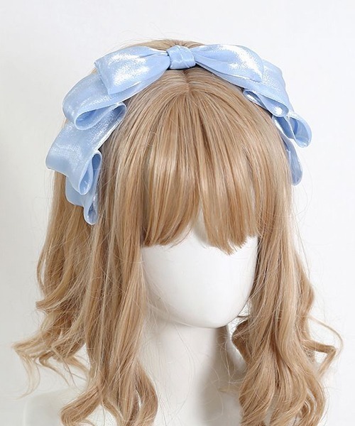Mayree(メイリー)の「【urge select】リボン ウエーブデザイン フェミニン カチューシャ【8色展開】(カチューシャ・レディース・ブラック/ブルー/イエロー/パープル/レッド/ピンク/ホワイト/グレー・FREE)」の4枚目の写真