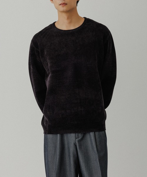 セール】モールヤーン クルーネック ニットプルオーバー（ニット