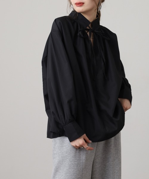 OMNES(オムネス)の「OMNES Supremo タイプライター2WAYプルオーバーギャザーシャツ(シャツ/ブラウス・レディース・ホワイト/ライトブルー/ブラック・FREE)」の17枚目の写真