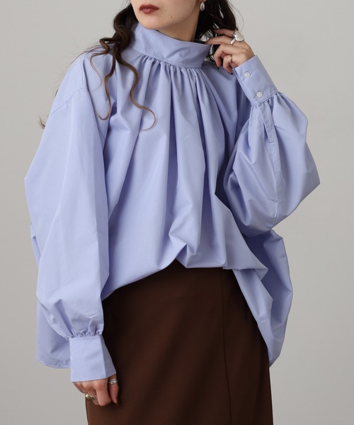 OMNES(オムネス)の「OMNES Supremo タイプライター2WAYプルオーバーギャザーシャツ(シャツ/ブラウス・レディース・ホワイト/ライトブルー/ブラック・FREE)」の22枚目の写真