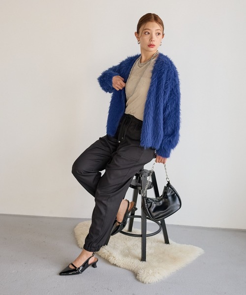 BAYFLOW（ベイフロー）の「裏起毛ベイカーパンツ（その他パンツ・レディース・ブラウン/ブラック/アイボリー・MEDIUM/SMALL）」の18枚目の写真