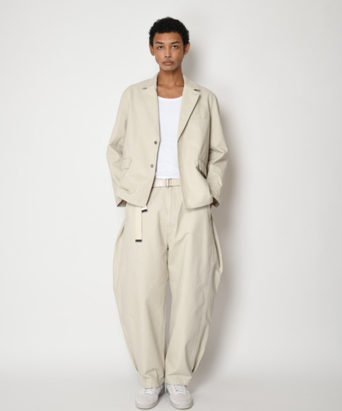 SUPERTHANKS(スーパーサンクス)の「<ピグメント加工&ストライプ>シングル ジャケット/Pigment dyed Twill Jacket(その他アウター・メンズ・グレー/アイボリー/ブラック/グレー×ホワイト/ブラウン・S/M/L)」の22枚目の写真