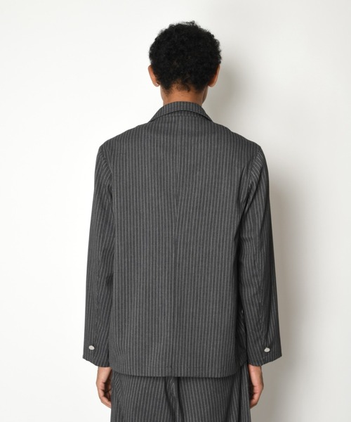 SUPERTHANKS(スーパーサンクス)の「<ピグメント加工&ストライプ>シングル ジャケット/Pigment dyed Twill Jacket(その他アウター・メンズ・グレー/アイボリー/ブラック/グレー×ホワイト/ブラウン・S/M/L)」の22枚目の写真