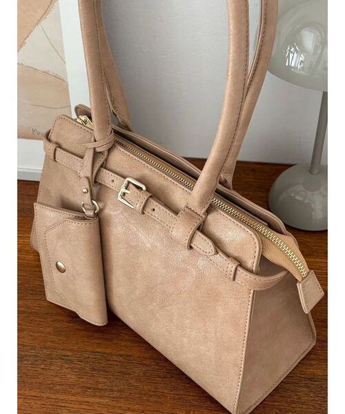 MERCURYDUO(マーキュリーデュオ)の「ベルテッドバッグ(ハンドバッグ・レディース・ライトグレー/ベージュ・FREE)」の10枚目の写真