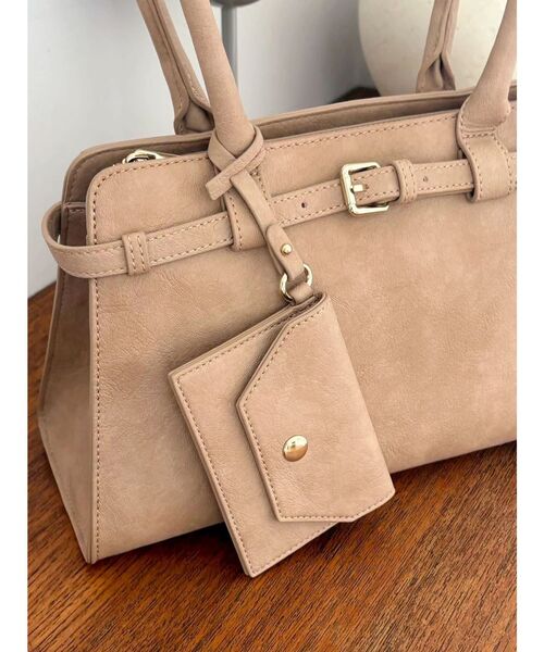 MERCURYDUO(マーキュリーデュオ)の「ベルテッドバッグ(ハンドバッグ・レディース・ライトグレー/ベージュ・FREE)」の11枚目の写真