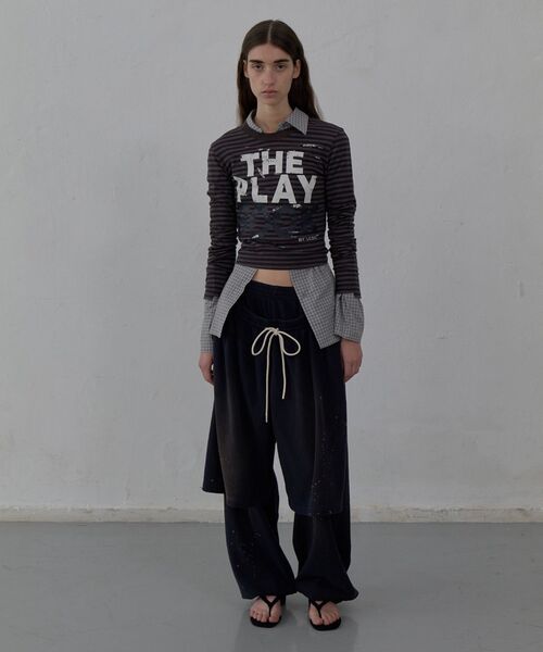 LCDC TM（エルシーディーシーティーエム）の「【Geek Office / ギークオフィス】LCDC TM / LAYERED DETAIL JERSEY PANTS（スウェットパンツ・レディース・ネイビー・FREE）」の12枚目の写真