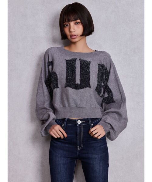 GYDA（ジェイダ）の「FLUKE インターシャラメニット 2WAYトップス（ニット/セーター・レディース・スカイブルー/ブラック/グレー/オフホワイト・FREE）」の15枚目の写真