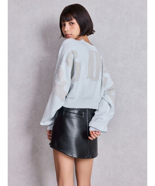 GYDA（ジェイダ）の「FLUKE インターシャラメニット 2WAYトップス（ニット/セーター・レディース・スカイブルー/ブラック/グレー/オフホワイト・FREE）」の22枚目の写真