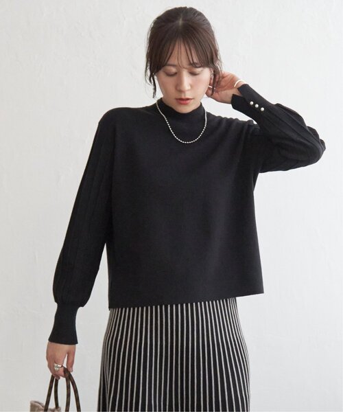 IKKA LOUNGE(イッカラウンジ)の「【2点セット】配色ニットアップ(ワンピース・レディース・ブラウン系その他/ブラック/ブルー・M/L/S)」の20枚目の写真