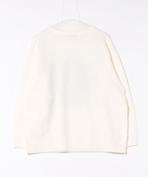 GORGE(ゴージ)の「《ブラシヤーン×ロゴフラワー》レディース ニットプルオーバー 長袖 秋冬(ニット/セーター・レディース・ネイビー/ブラウン/アイボリー・F)」の4枚目の写真
