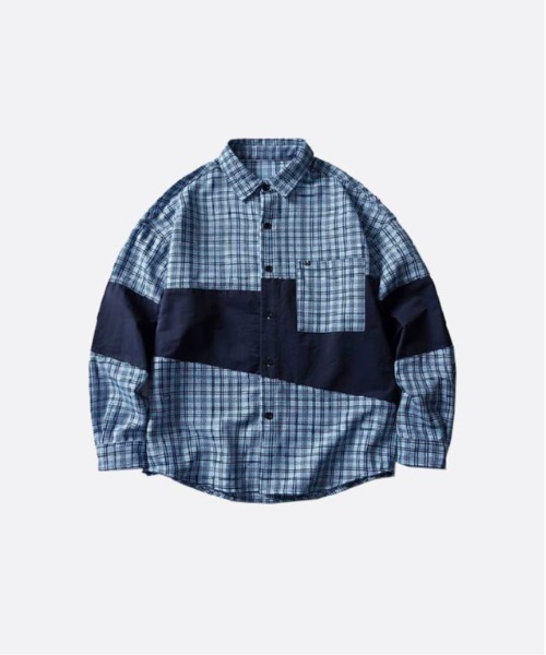 Check Docking Design Shirt（シャツ/ブラウス）｜U:UME（ユーム）の