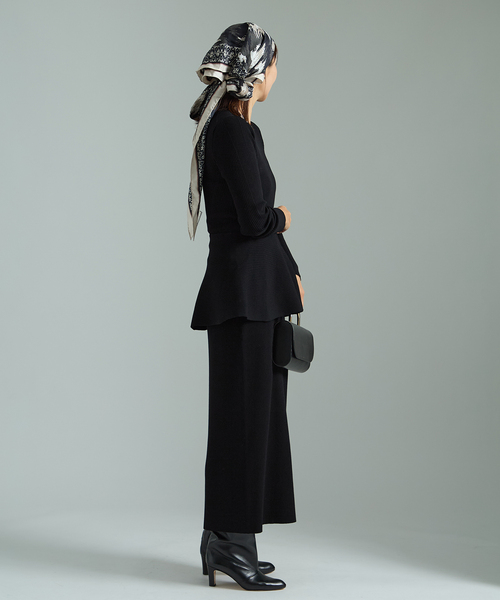 VERMEIL par iena（ヴェルメイユパーイエナ）の「Peplum Rib Knit ワンピース（ワンピース・レディース・ブラック・FREE）」の5枚目の写真