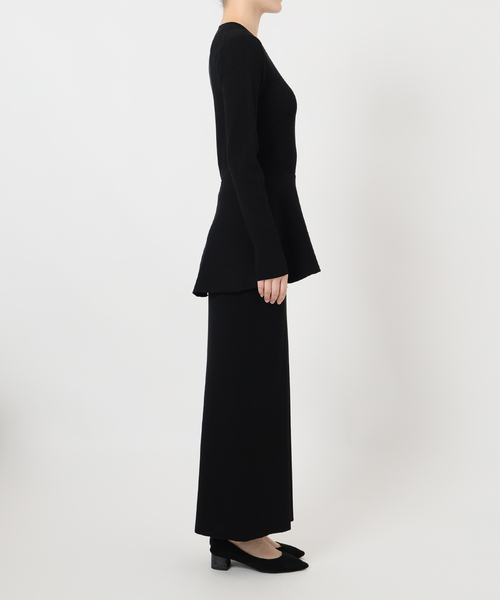 VERMEIL par iena（ヴェルメイユパーイエナ）の「Peplum Rib Knit ワンピース（ワンピース・レディース・ブラック・FREE）」の11枚目の写真