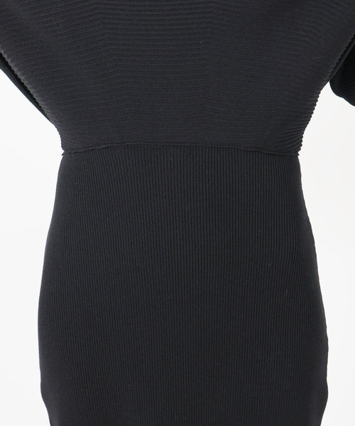 VERMEIL par iena（ヴェルメイユパーイエナ）の「Peplum Rib Knit ワンピース（ワンピース・レディース・ブラック・FREE）」の15枚目の写真