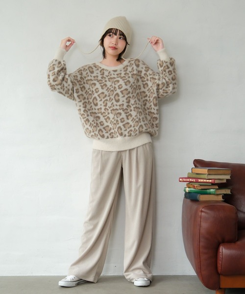 GLOBAL WORK(グローバルワーク)の「太うねコーデュロイウォームパンツ/AND YUA ANY/598235(その他パンツ・キッズ・グレイッシュベージュ/ダークグレー・SMALL/MEDIUM)」の9枚目の写真