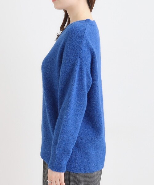 DRESKIP（ドレスキップ）の「ふわふわVネックニット（ニット/セーター・レディース・チャコールグレー/ライトベージュ/ブルー系その他/ピンク系・04/03/02/01）」の6枚目の写真