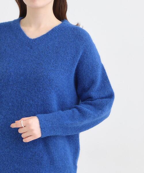 DRESKIP（ドレスキップ）の「ふわふわVネックニット（ニット/セーター・レディース・チャコールグレー/ライトベージュ/ブルー系その他/ピンク系・04/03/02/01）」の9枚目の写真