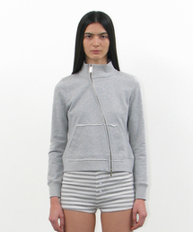 PARTIMENTO WOMEN（パルティメントウィメン）の「カットオフ93アンバランスドトラックジップアップ_メランジ（ナイロンジャケット）」