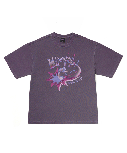 GAKKAI UNIONS(ガッカイユニオンズ)の「ヒースロースターピグメント半袖Tシャツ アッシュパープル(Tシャツ/カットソー・レディース・その他・MEDIUM/LARGE)」の2枚目の写真