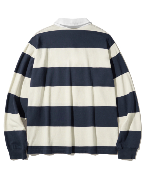 F.ILLUMINATE(フィルミネイト)の「ストライプラグビー長袖-ネイビー(Tシャツ/カットソー・レディース・その他・SMALL/MEDIUM/LARGE)」の2枚目の写真