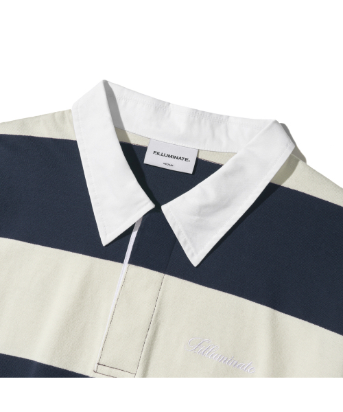 F.ILLUMINATE(フィルミネイト)の「ストライプラグビー長袖-ネイビー(Tシャツ/カットソー・レディース・その他・SMALL/MEDIUM/LARGE)」の6枚目の写真