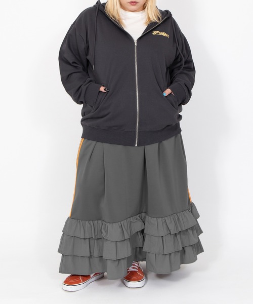 PUNYUS(プニュズ)の「PUNYUSロゴジップパーカー(パーカー・レディース・イエロー/杢グレー/スミクロ・3/1/5/4/2)」の2枚目の写真