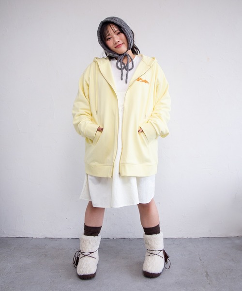 PUNYUS(プニュズ)の「PUNYUSロゴジップパーカー(パーカー・レディース・イエロー/杢グレー/スミクロ・3/1/5/4/2)」の15枚目の写真