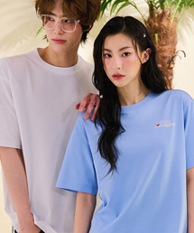 共用バックプリントグラフィック半袖Tシャツ-DBRU5826D0D