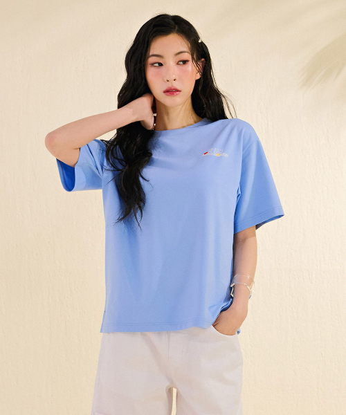 CHASECULT(チェイスカルト)の「共用バックプリントグラフィック半袖Tシャツ-DBRU5826D0D(Tシャツ/カットソー・メンズ・ブルー・90/95/100/105)」の3枚目の写真