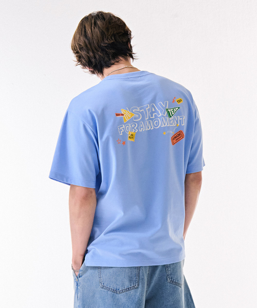 CHASECULT(チェイスカルト)の「共用バックプリントグラフィック半袖Tシャツ-DBRU5826D0D(Tシャツ/カットソー・メンズ・ブルー・90/95/100/105)」の5枚目の写真