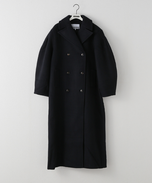 GANNI / ガニー Peacoat Wool Long Coat（ピーコート）｜GANNI（ガニー