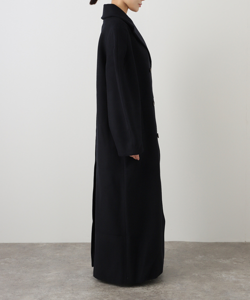 GANNI ガニー　ウール混ブラック ロングコート GANNI / ガニー Peacoat Wool Long Coat（ピーコート）｜GANNI（ガニー