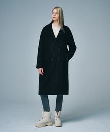 SALT AND CHOCOLATE（ソルトアンドチョコレート）の「Wool double button handmade coat black 4W244I002（チェスターコート）」