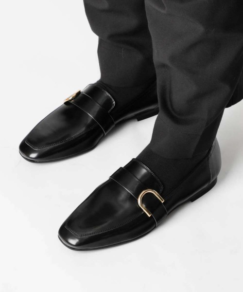FABIO RUSCONI(ファビオルスコーニ)の「FABIO RUSCONI 6715 KENT SQUARE TOE LOAFER ファビオルスコーニ スクエアトゥ ローファー(ローファー・レディース・ブラック・37/36/38)」の1枚目の写真