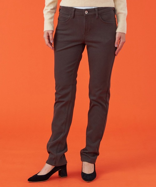 EDWIN(エドウィン)の「EDWIN LADIES 『裏起毛であったかい。』BODY FIREジャージーズスリムストレートデニムパンツ【エントリーモデル】【暖】(デニムパンツ・レディース・インディゴブルー/ダークインディゴブルー/チェック/ブラック/ブラウン・X-SMALL/SMALL/MEDIUM/LARGE)」の1枚目の写真